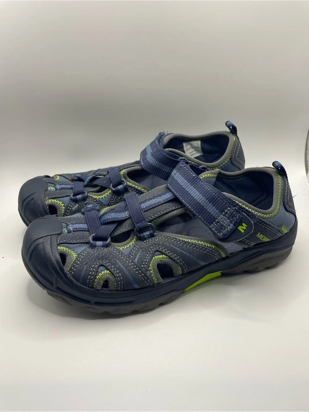 Merrell Kids Navy with Lime Accent‎ Outdoor Sport Sandals